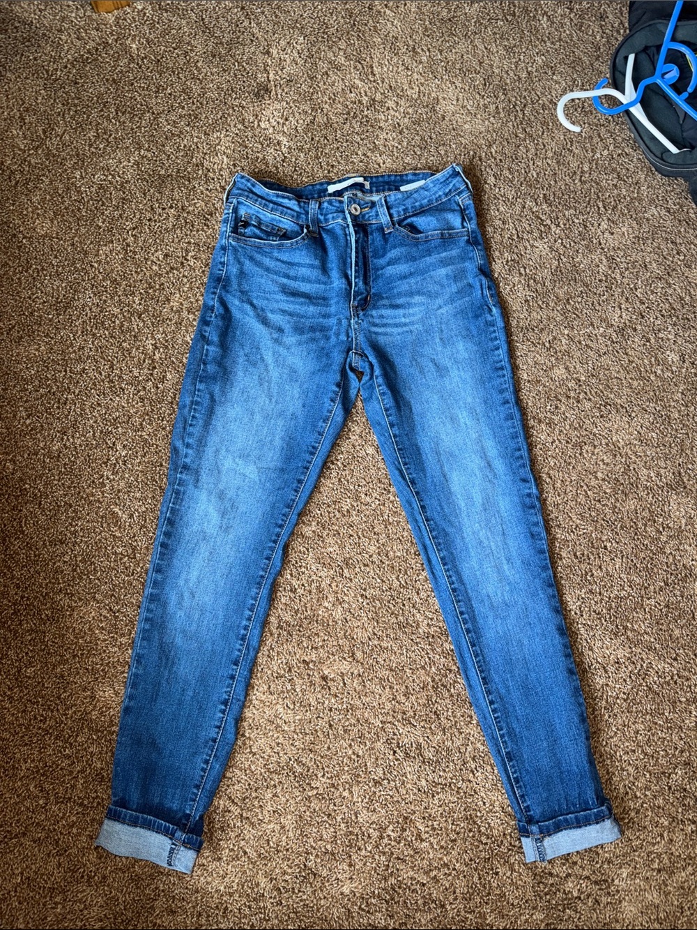 KanCan Women's Boyfriend Jeans in Medium Blue Wash